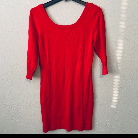 H&M red knitt sweater dress - Picture 2 of 5
